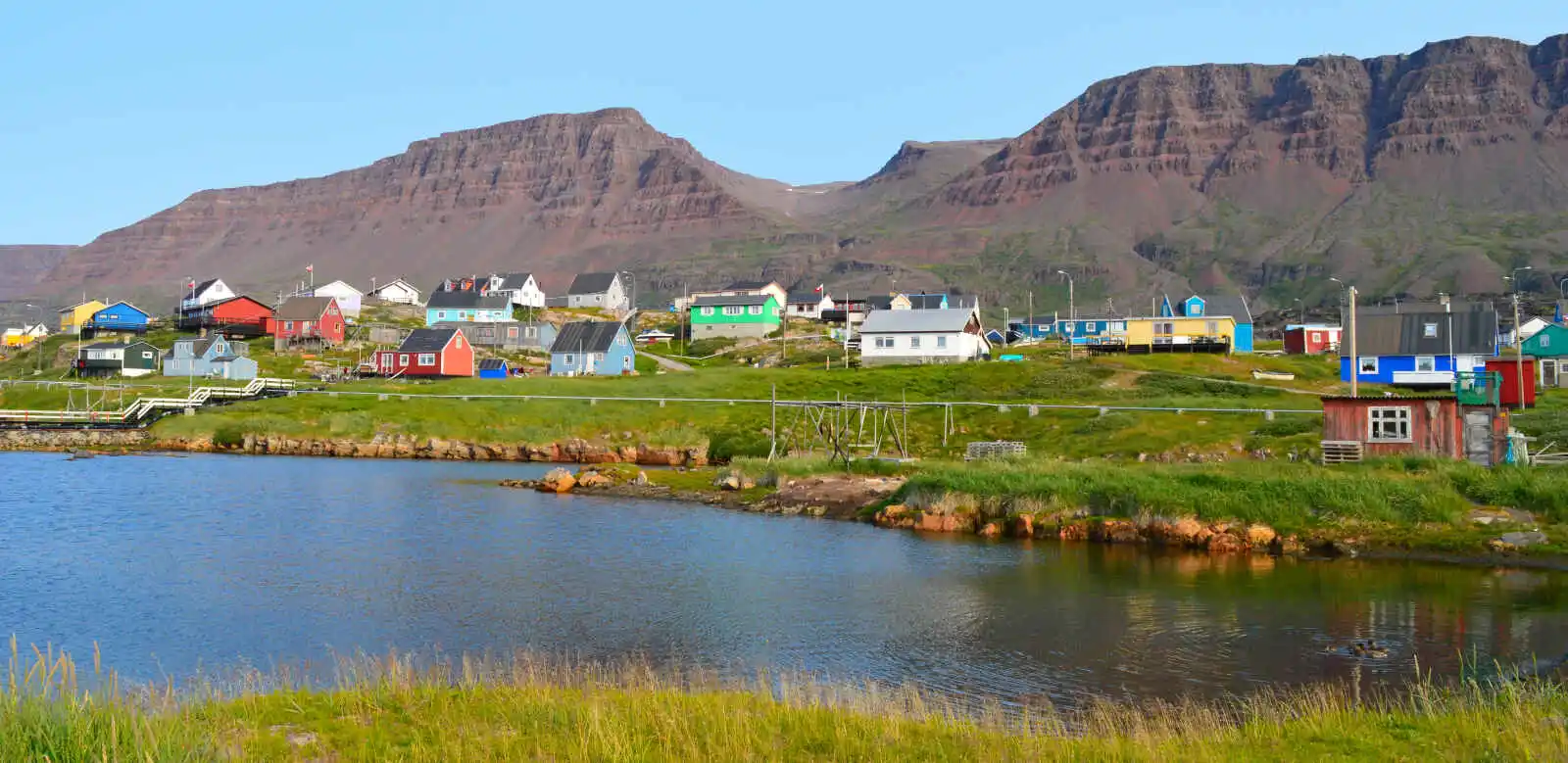 Maisons colorées de Kangerlussuaq, Groenland