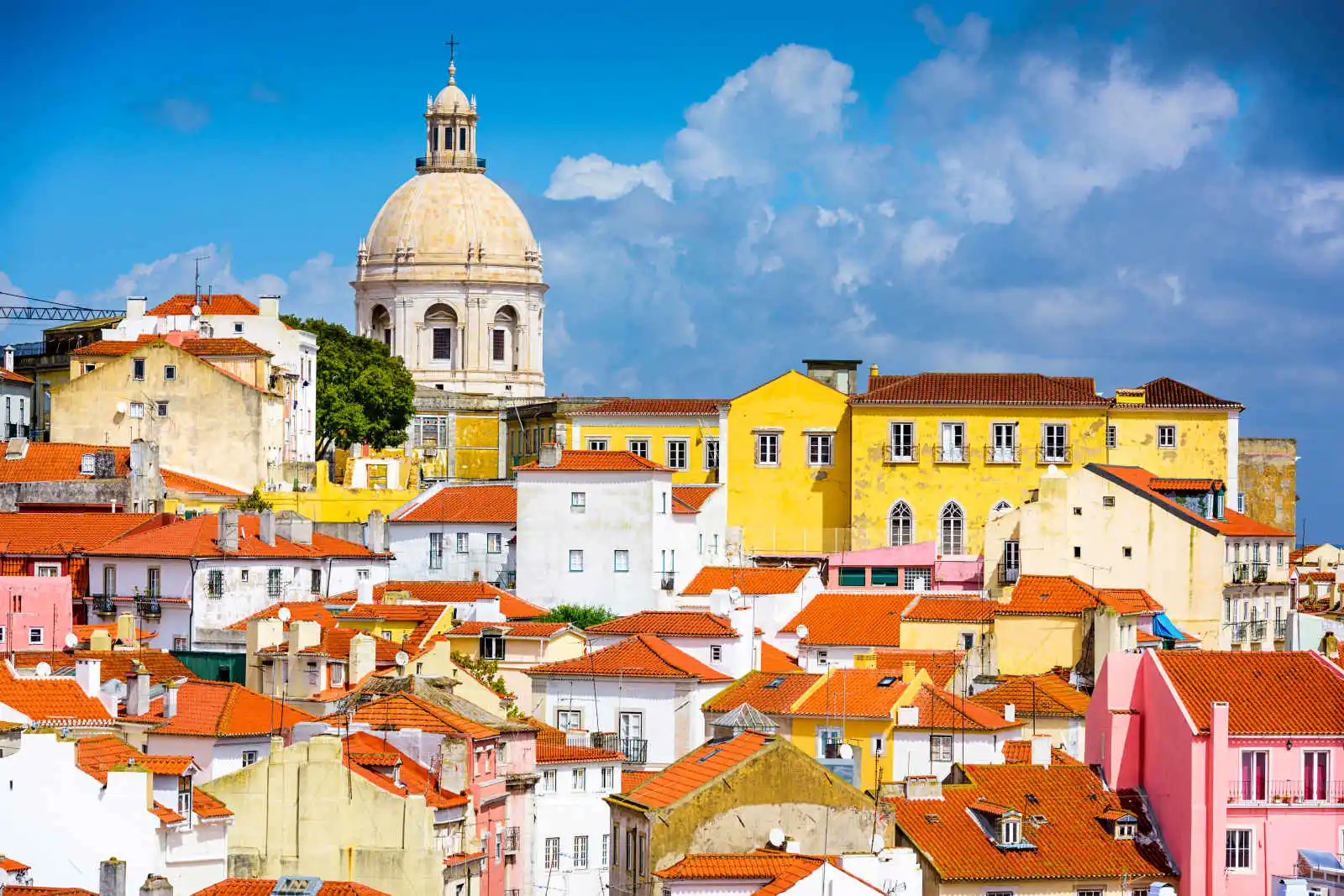 Vue sur les toits de Lisbonne, Portugal