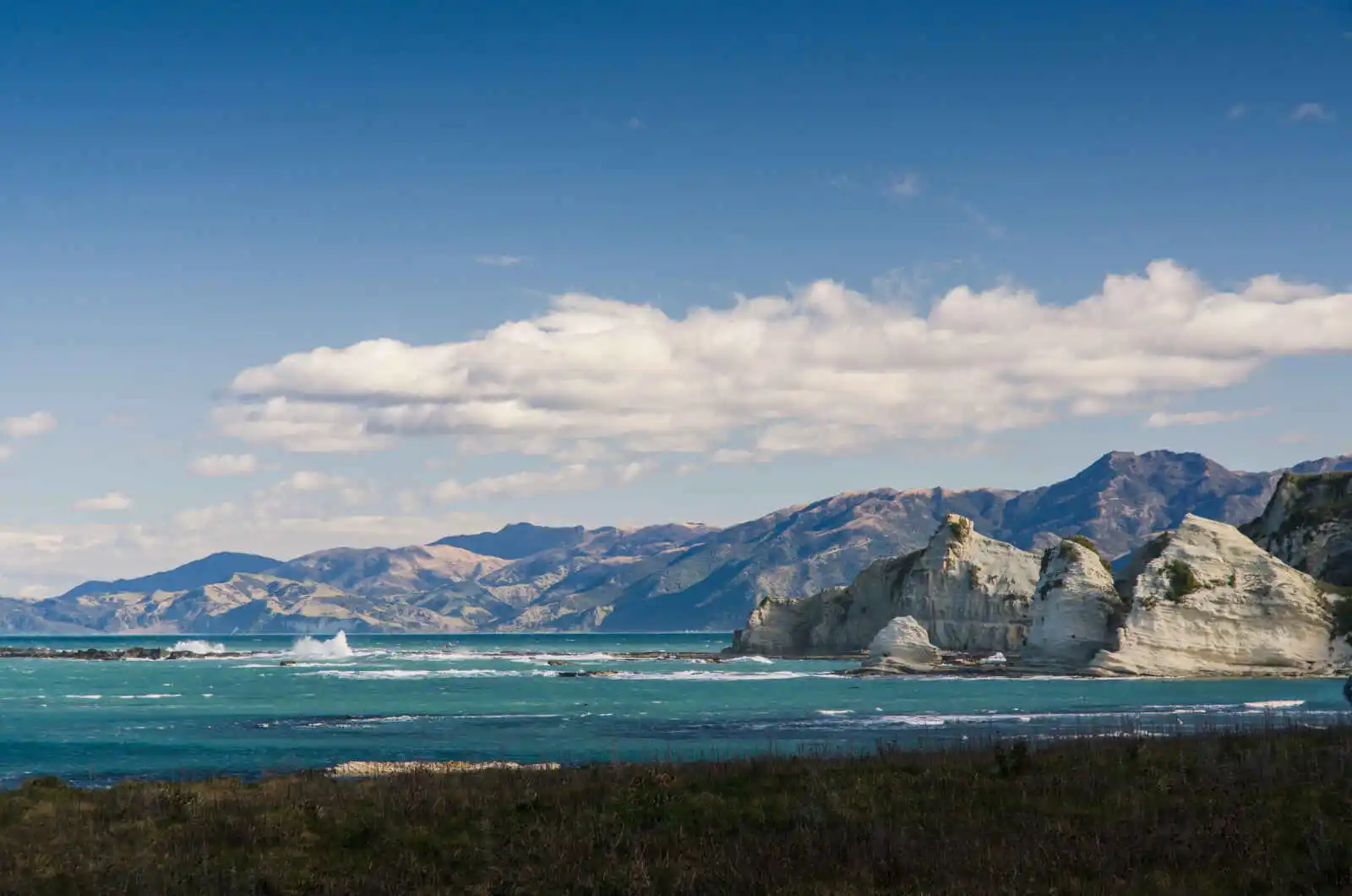 New Zealand rocky sea shore, Kaikoura