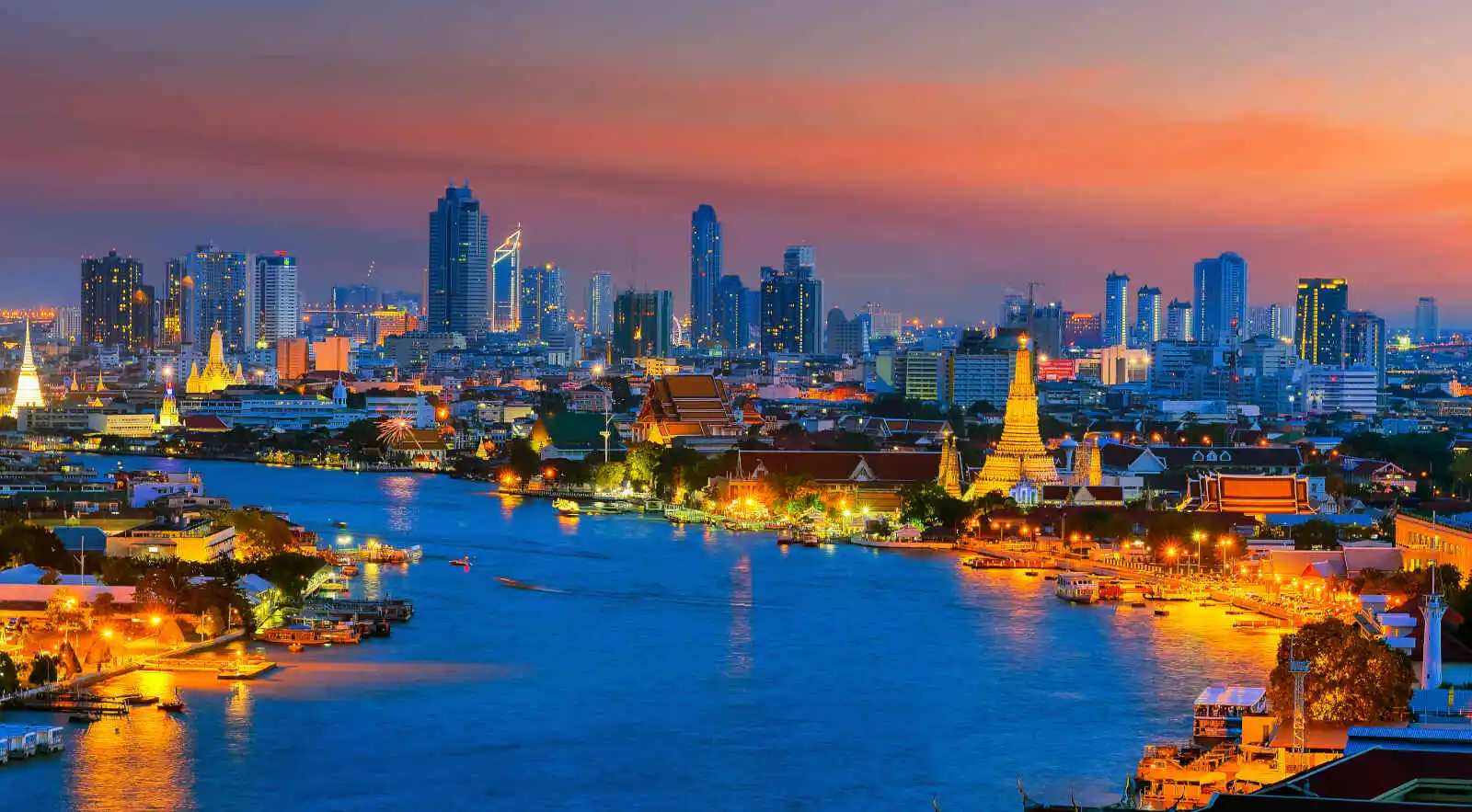 Vue de nuit, Bangkok
