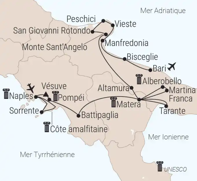 Cartes postales de Naples à Bari - 16