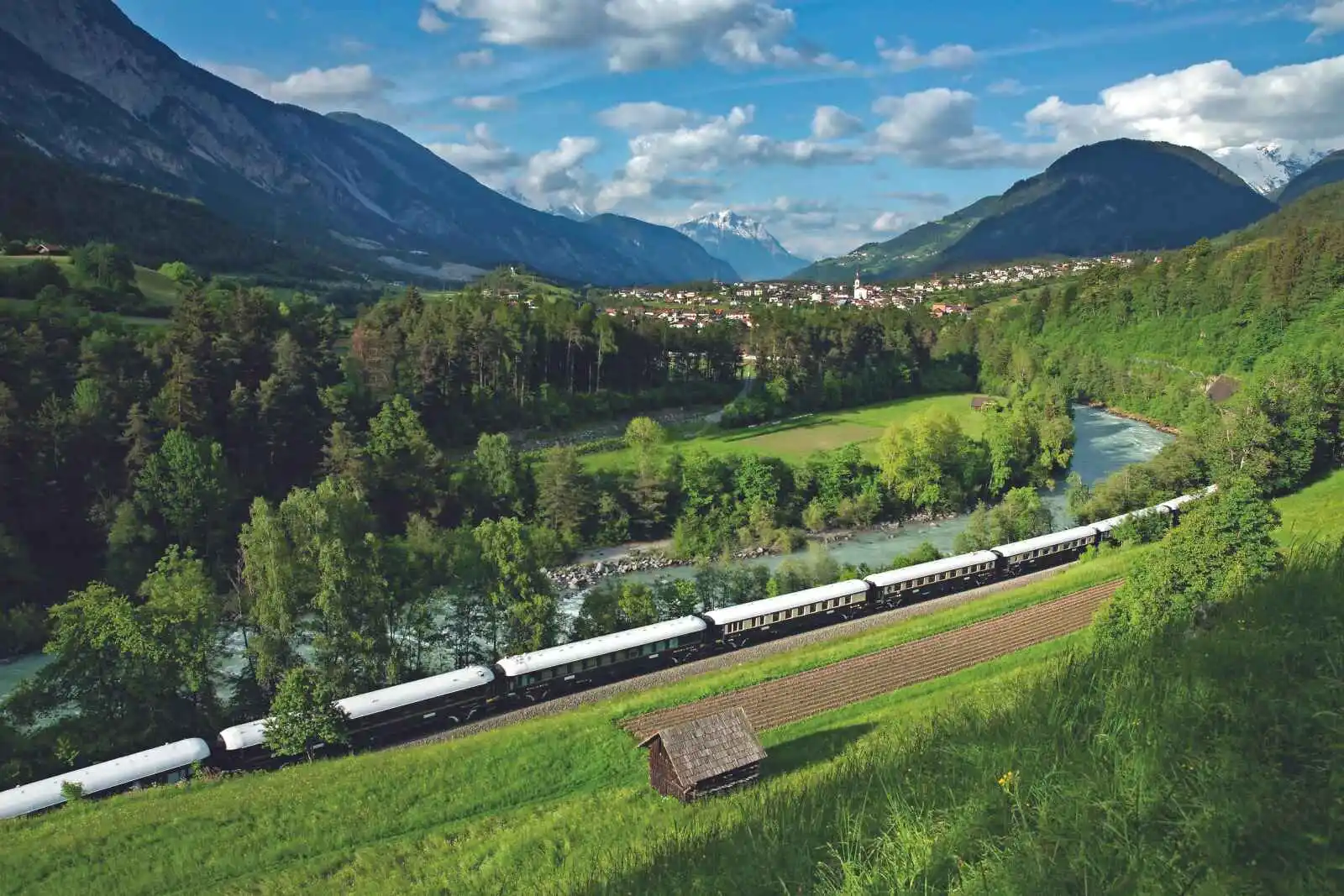 Vue extérieure du train, Venice Simplon Orient-Express