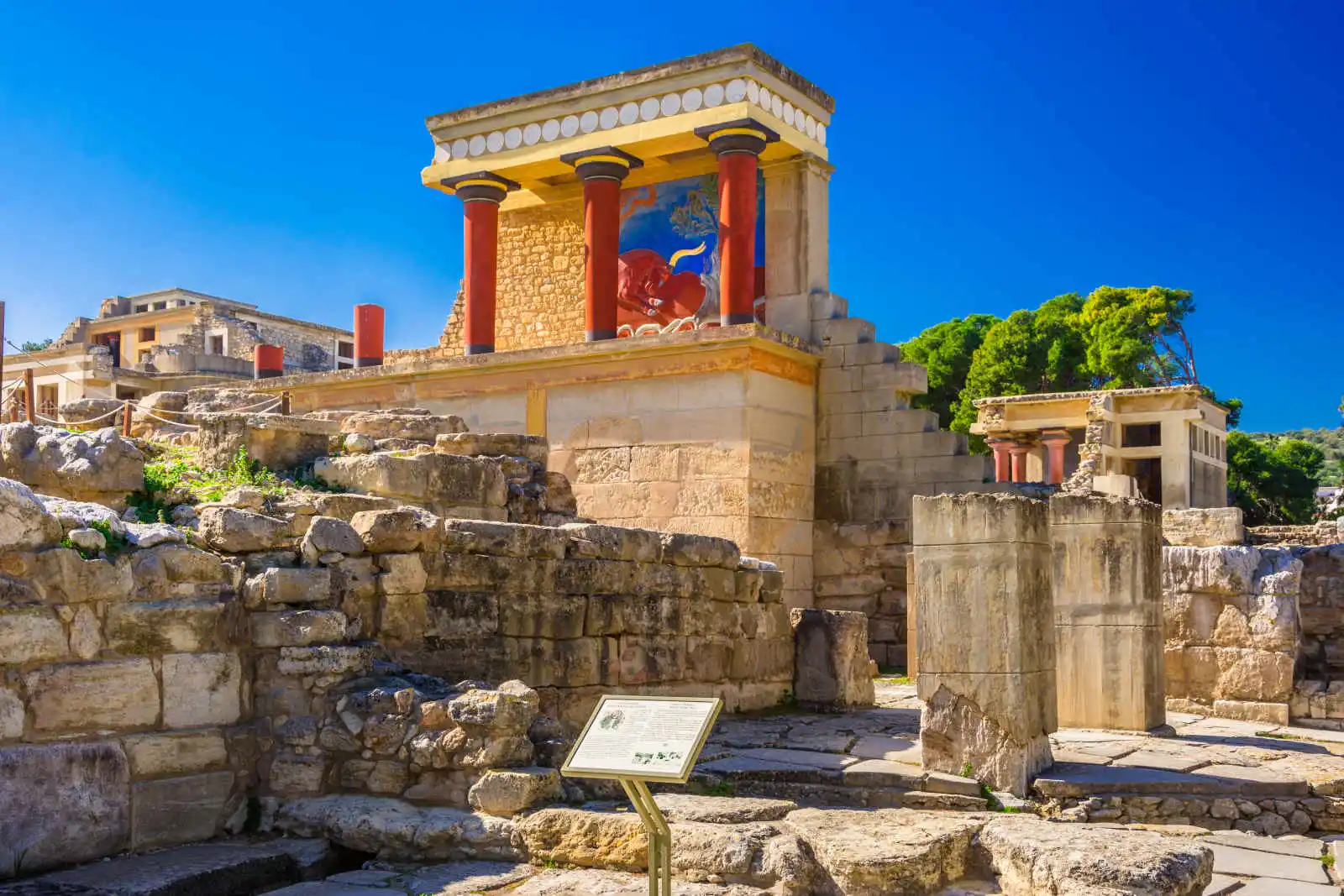 Ruines des palais minoens de Cnossos, Héraklion, Crète, Grèce