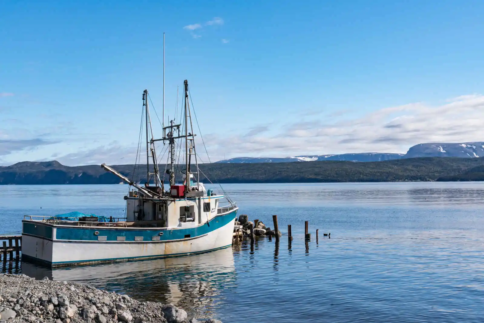 Bateau de pêche à Woody Point, Terre-Neuve, Canada
