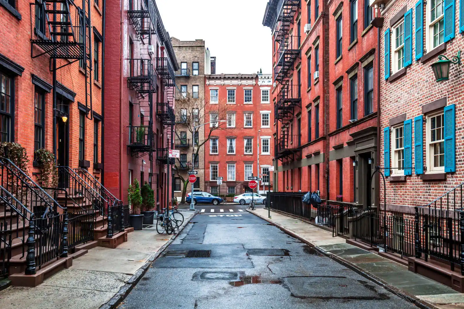 Rue à Greenwich Village, Manhattan, New York City, état de New York