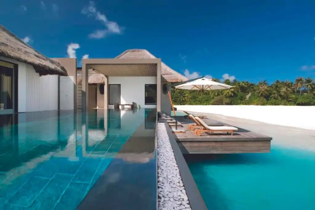 Terrasse et piscine privée, Lagoon Garden Villa, Cheval Blanc Randheli