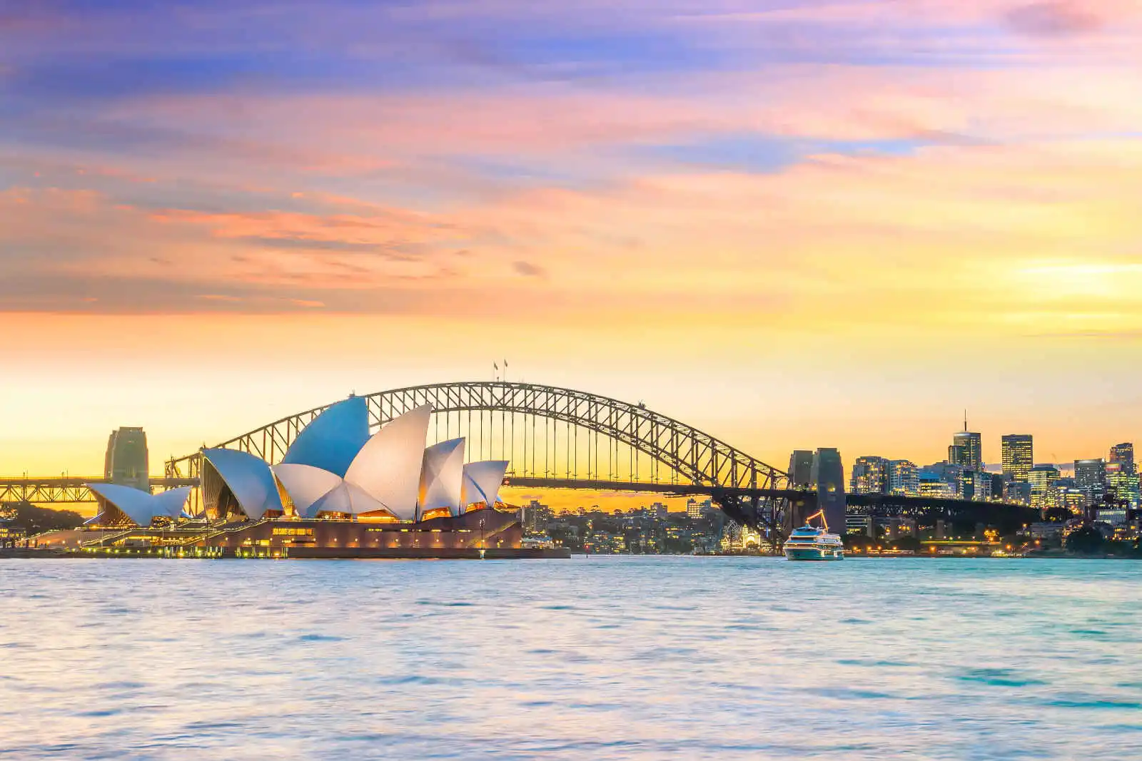 Vue sur la baie et le centre-ville de Sydney, Australie
