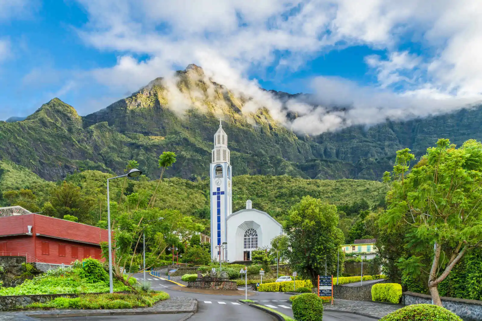 Ville de Cilaos, Cirque de Cilaos, Île de la Réunion, France