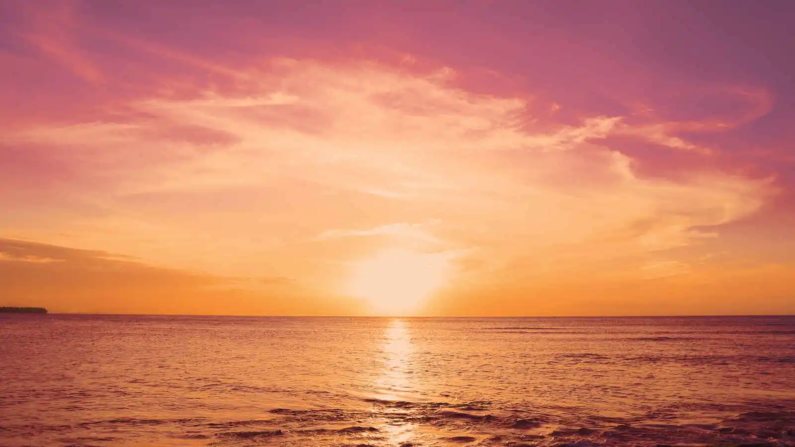 Coucher de soleil sur la mer des Caraïbes