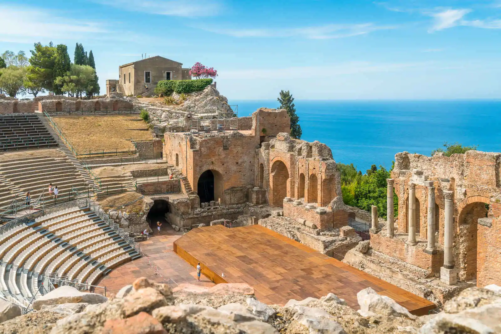 Ruines du théâtre grec antique, Taormine, Sicile