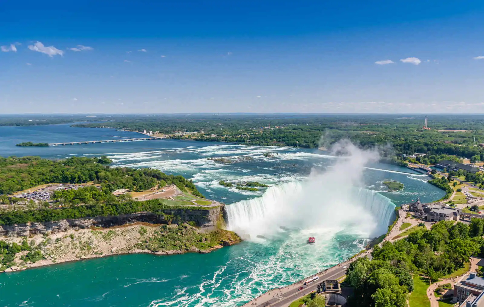 Vue aérienne sur les chutes du Niagara, Canada