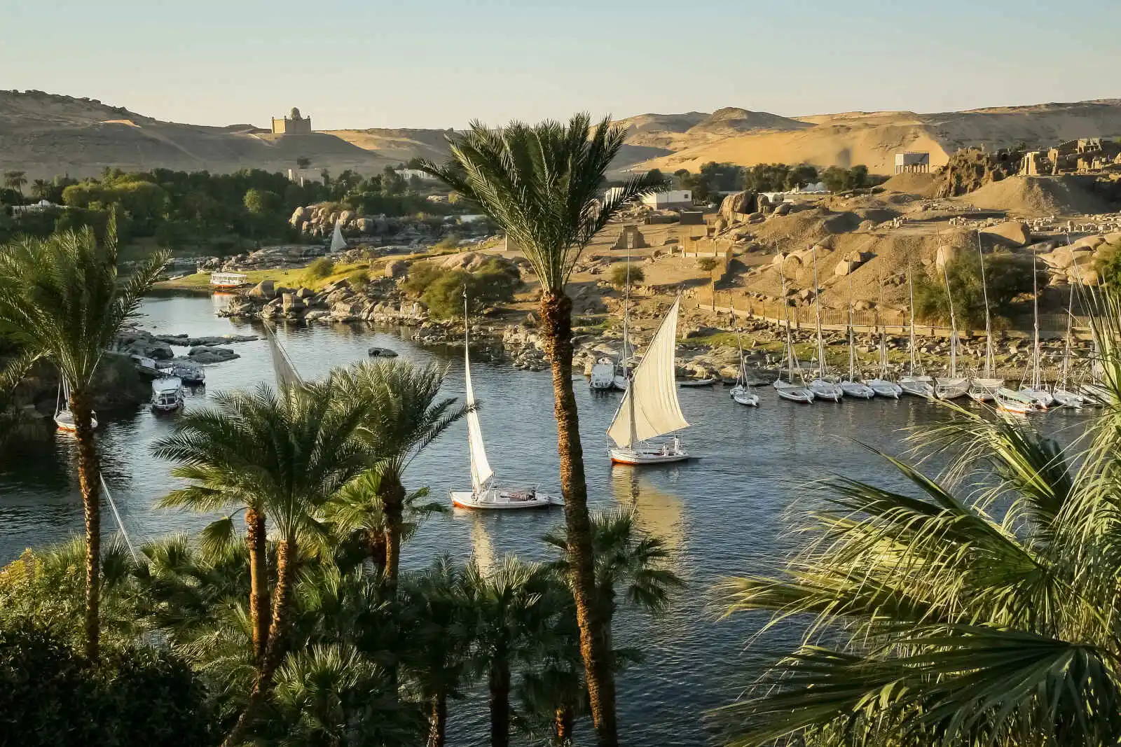 Coucher de soleil, Nil, Egypte