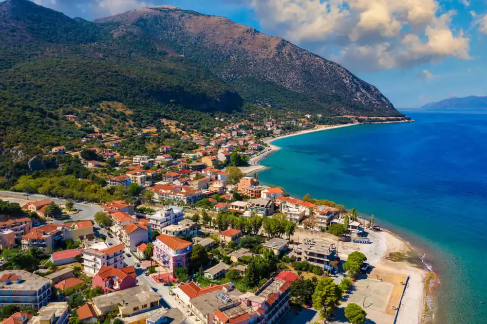 Ville de Poros, île Céphalonie, Grèce