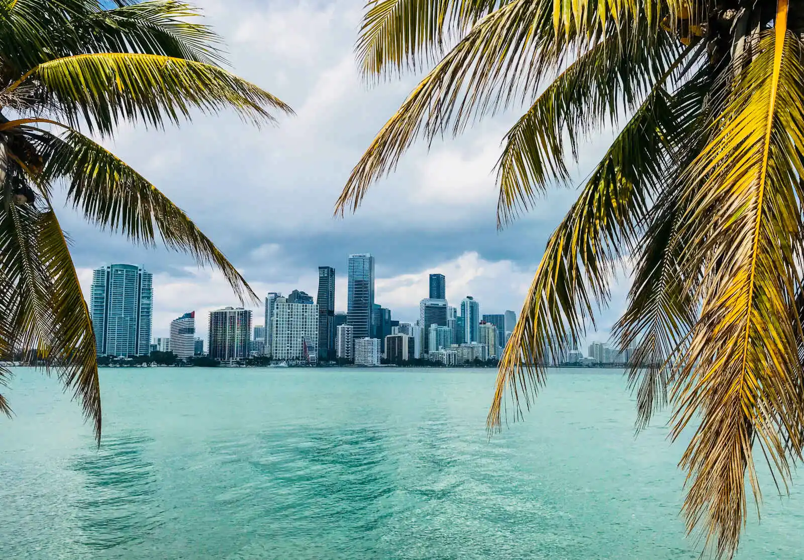Vue sur la ligne d'horizon de Miami, Floride, États-Unis