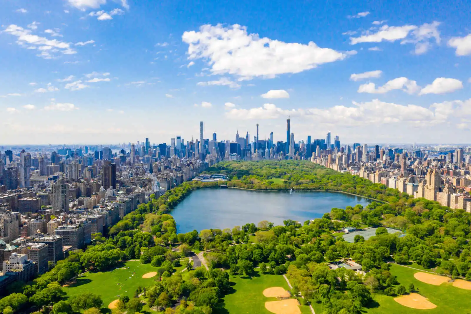 Vue sur Central Park, New York City, état de New York, Etats-Unis