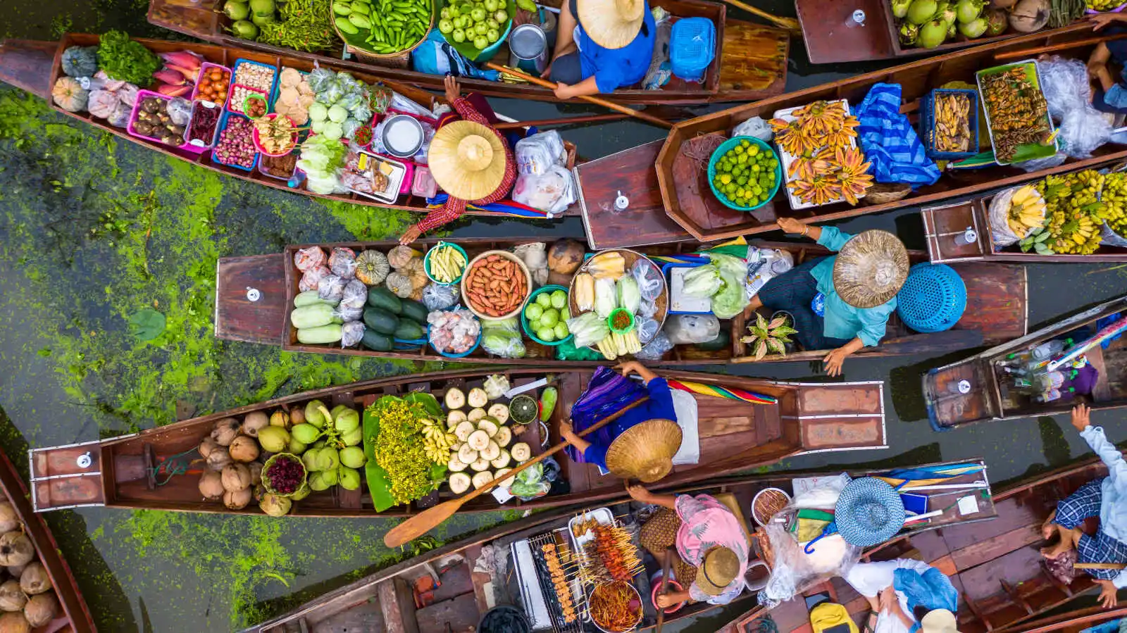 Marché flottant Damnoen Saduak, Ratchaburi, Thailande
