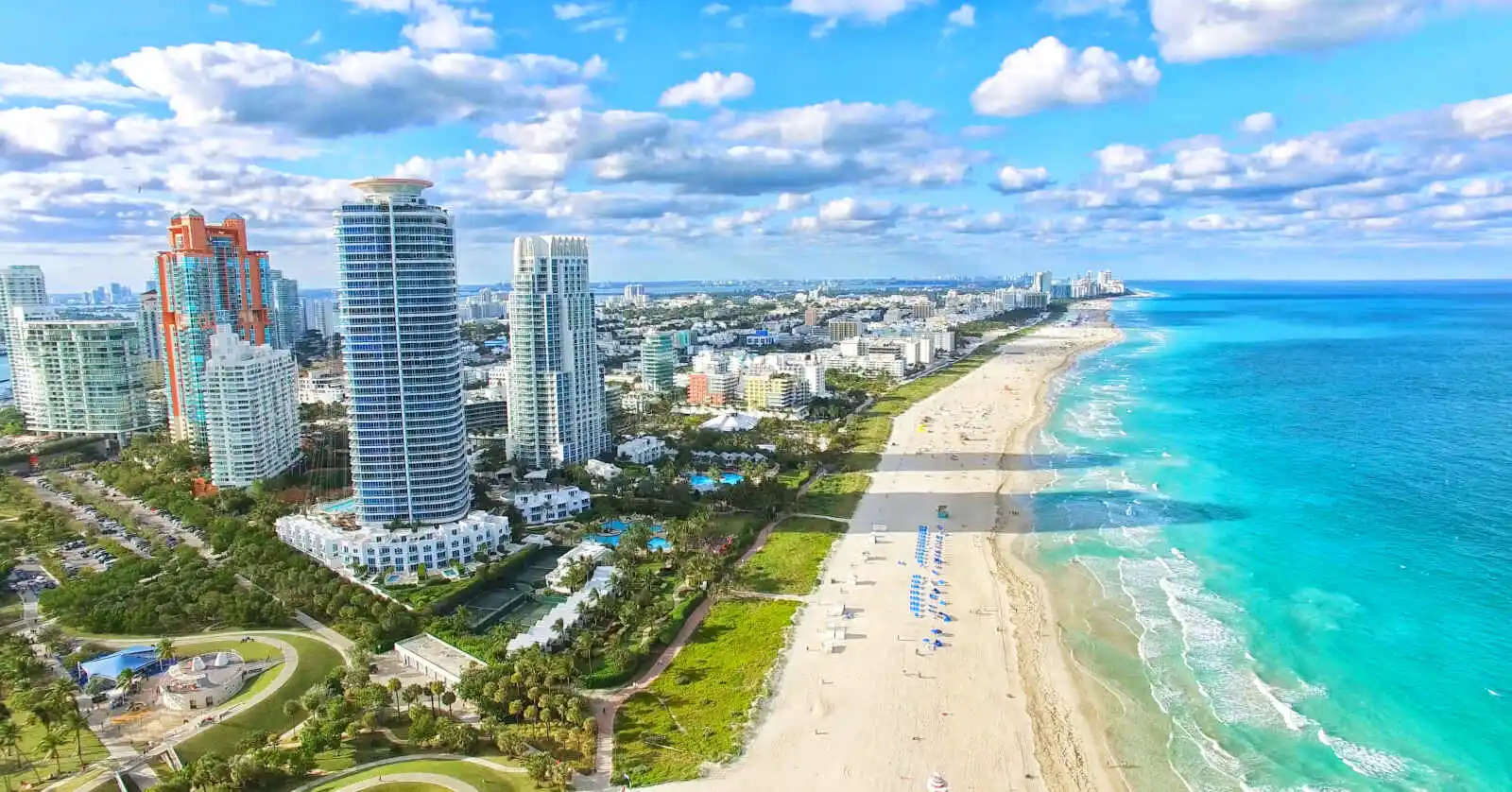 Vue aérienne de Miami, Floride, États-Unis