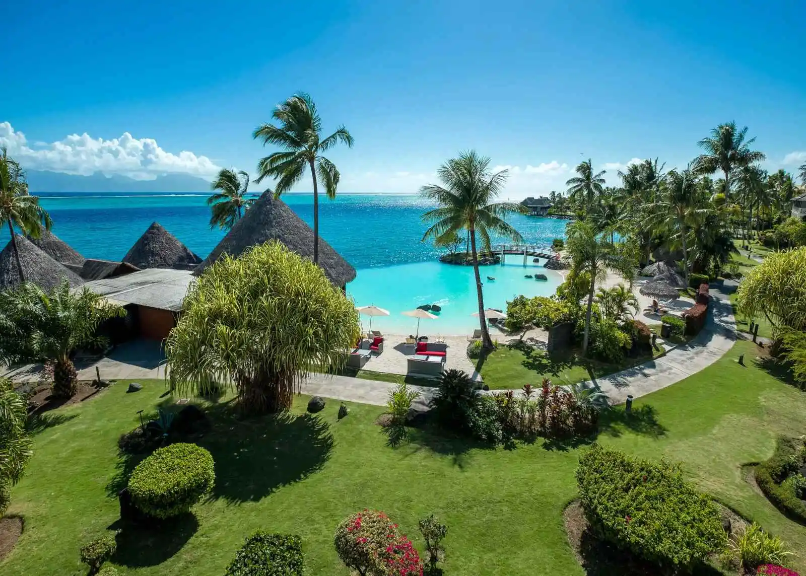 Vue depuis la chambre premium vue océan, hôtel InterContinental Tahiti Resort & Spa, Papeete