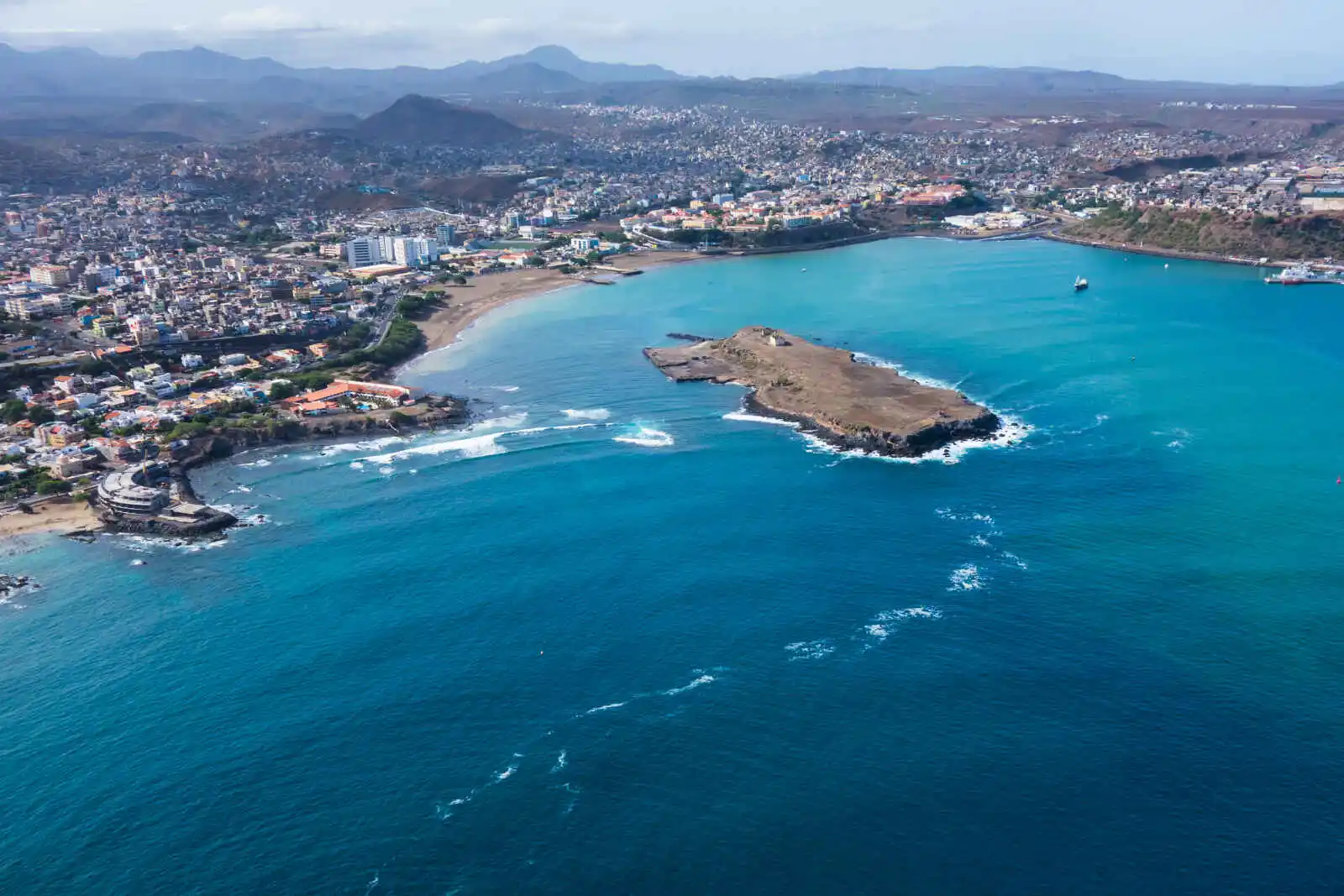 Vue aérienne, Praia, Cap Vert