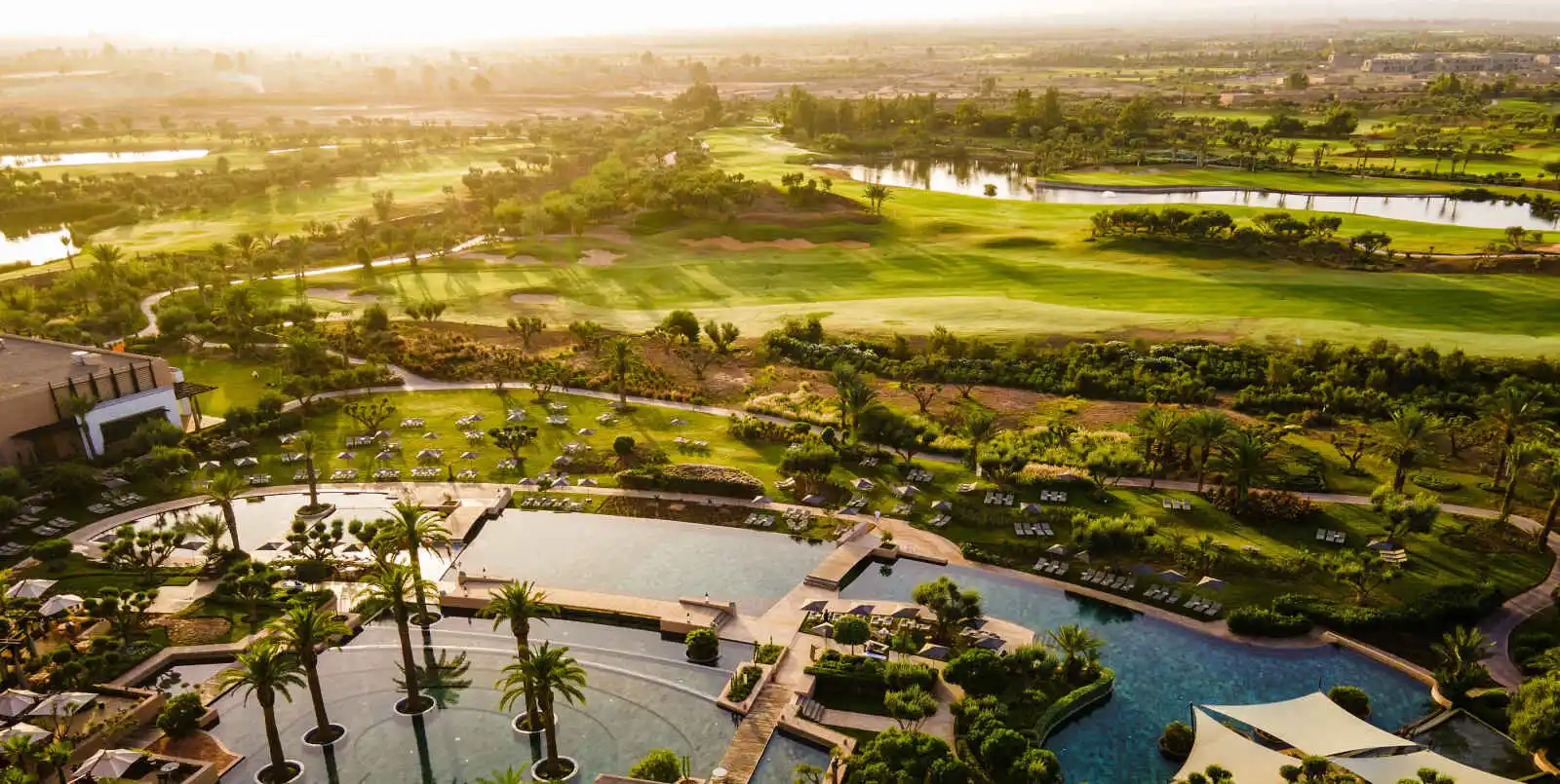 Vue extérieure de l'hôtel, Fairmont Royal Palm Marrakech, Maroc