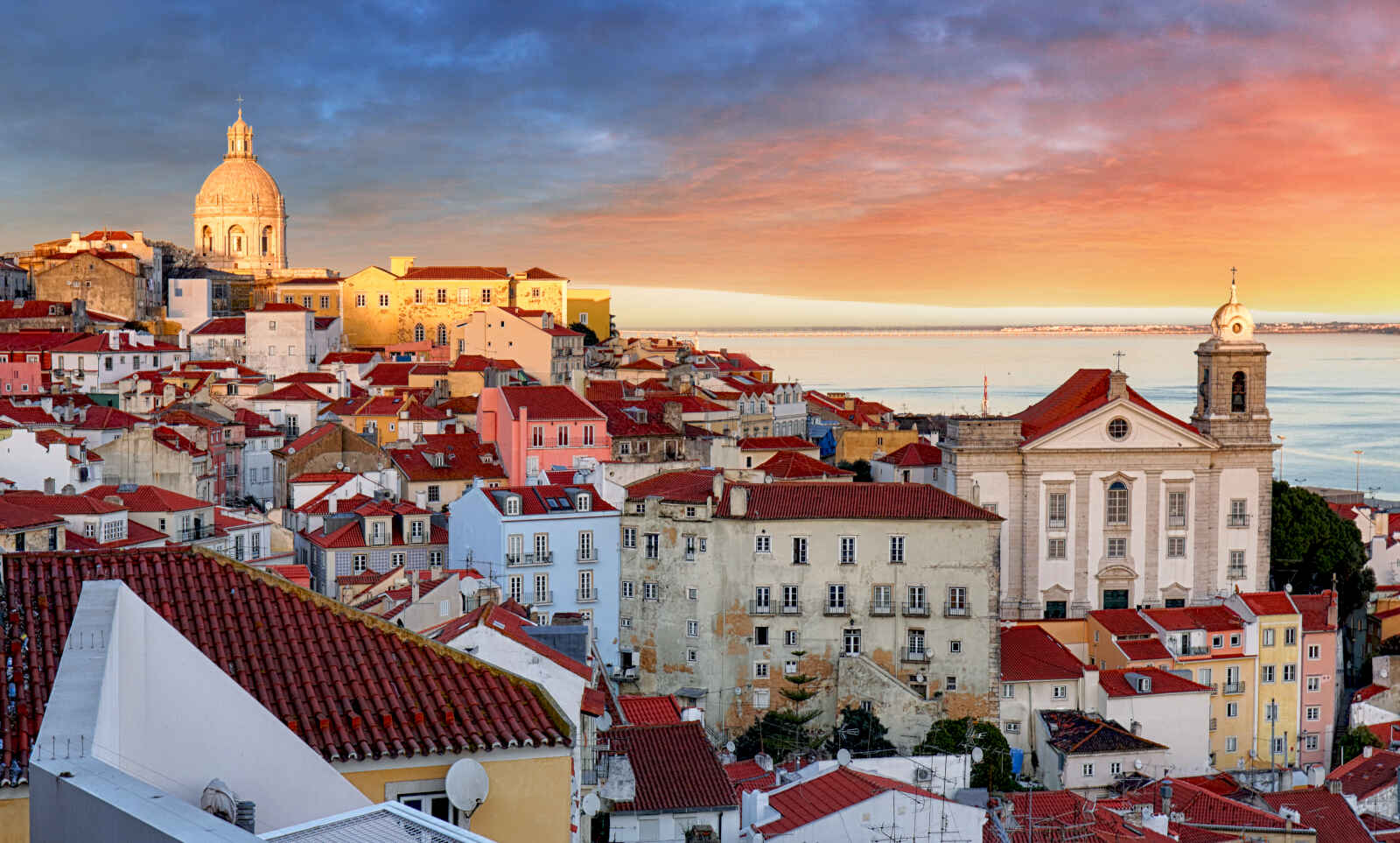 Coucher de soleil sur Lisbonne, Portugal