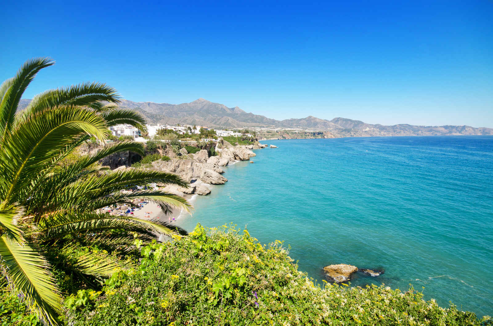 Costa Del Sol, Côte de Nerja landscape, Malaga, Andalousie, Espagne