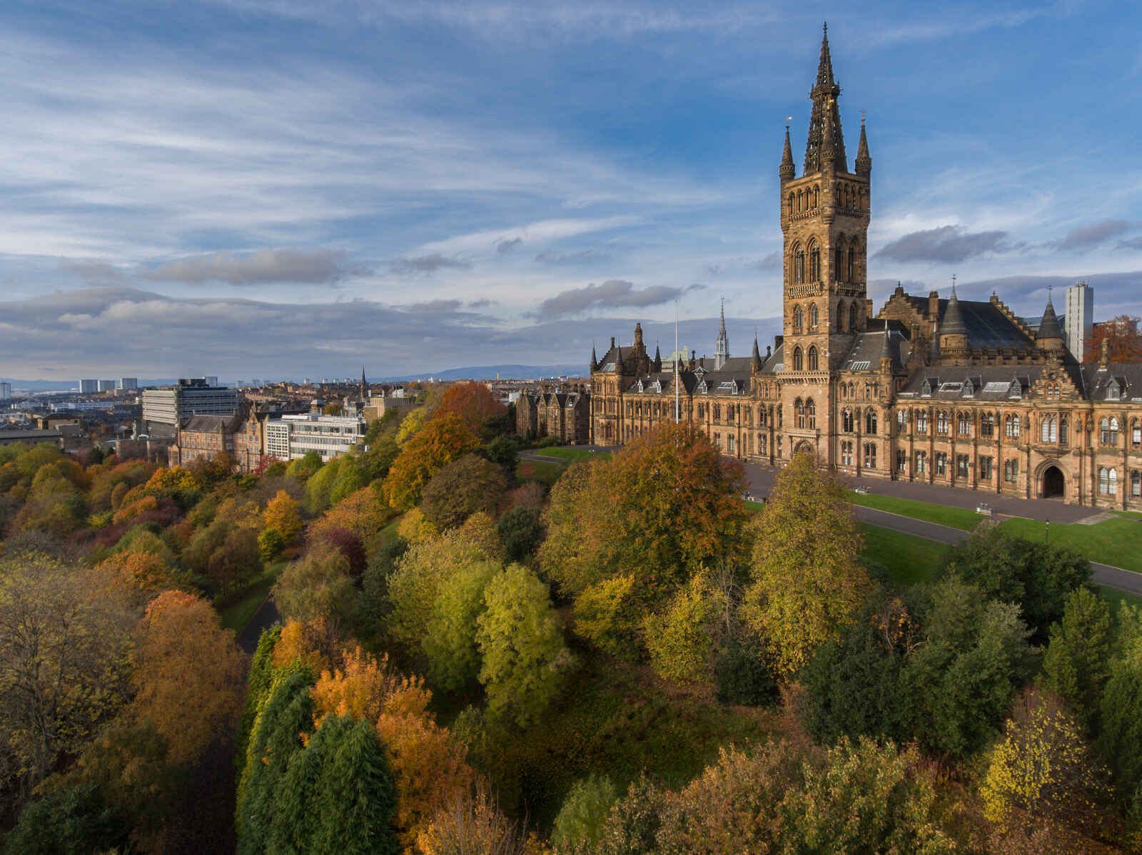 Tour Gilbert-Scott, Université de Glasgow, Écosse, Royaume-Uni